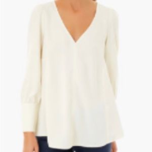 Tuckernuck Ivory Silk Rockstud Blouse